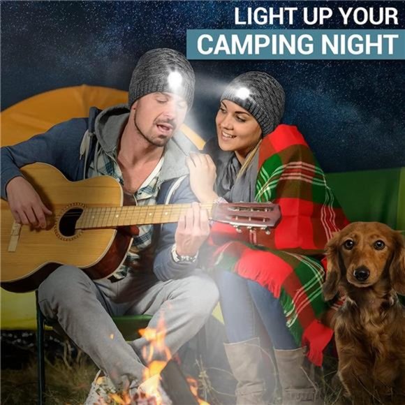 LED Beanie Hat with Light - Stocking Stuffers Gifts for Men  HIGHEVER Christmas Stocking Stuffers LED Beanie Hat with Rechargeable Headlamp